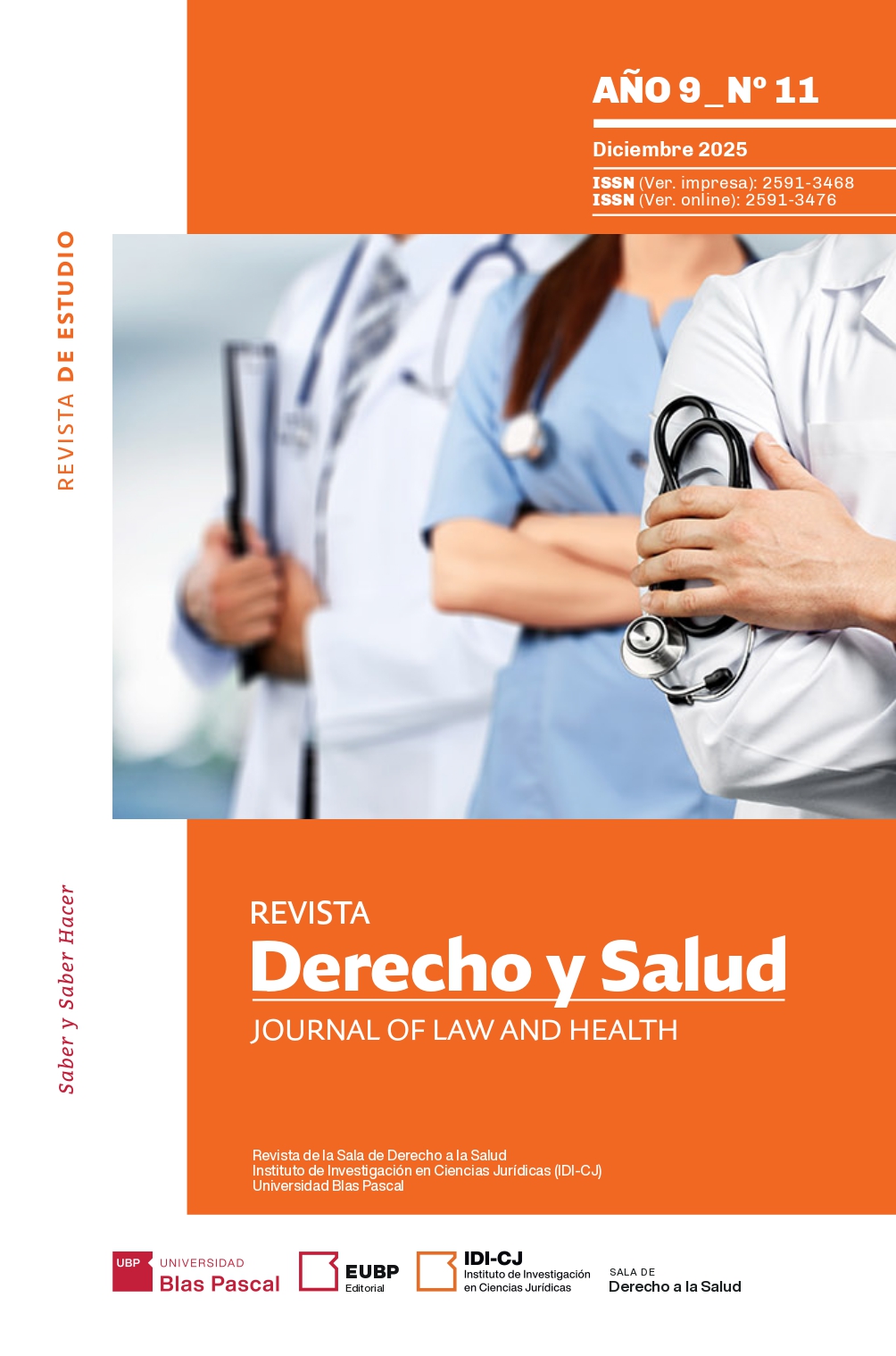 					Ver Vol. 10 Núm. 11 (2025): Revista Derecho y Salud 11 (julio-diciembre 2025)
				