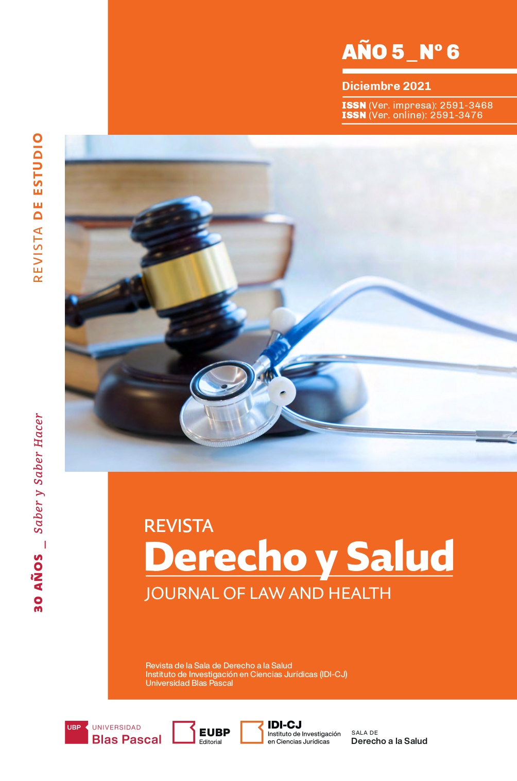 Miniatura de la portada de la Revista Derecho y Salud
