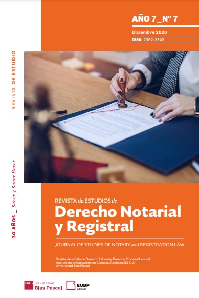 					Ver Núm. 7 (2020) (7): Revista de estudios de derecho notarial y registral
				
