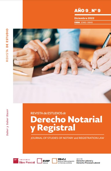 					Ver Núm. 9 (2022) (9): Revista de estudios de derecho notarial y registral de la Universidad Blas Pascal
				